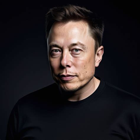 Formal Portrait of Elon Musk in Black Attire - AI Art