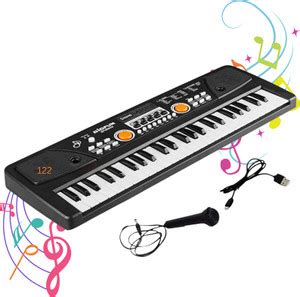 Just97 49 Keys Musical Keyboard Piano with Mic for Kids Analog Portable ...