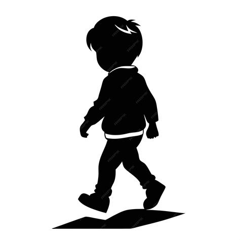 Premium Vector | Child Striding Walking Child Symbol silhouette vector ...