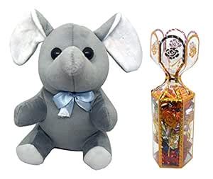 Rich'U Chocolates - Chocolate Gift Combo - Soft Elephant Plush Toy(1 pc ...