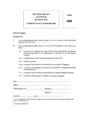 SG Form 45B - Fill and Sign Printable Template Online