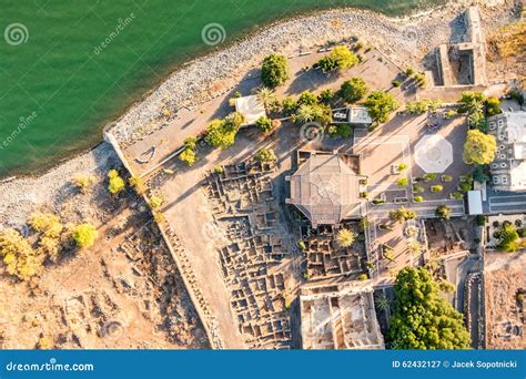 Aerial View of Capernaum, Galilee, Israel Stock Image - Image of ...