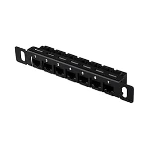 GeeekPi 7 inch 0.5U 7-Port Patch Panel, CAT6 Network Patch Panel for ...