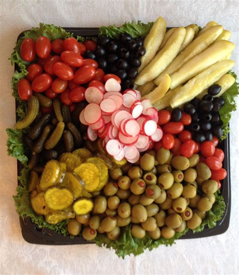 Delicious Pickle and Olive Veggie Tray