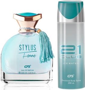 CFS Stylus Blue EDP Long Lasting Perfume & Ice Water Deodorant Body ...