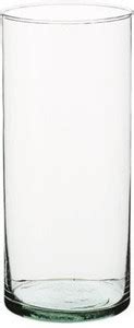 Virya Cylindrical Shaped Crystal Clear Glass Vase for Table for Home ...