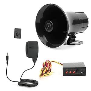 Emergency Electronic PA System: 50W Car Police Siren Speaker with 3 ...