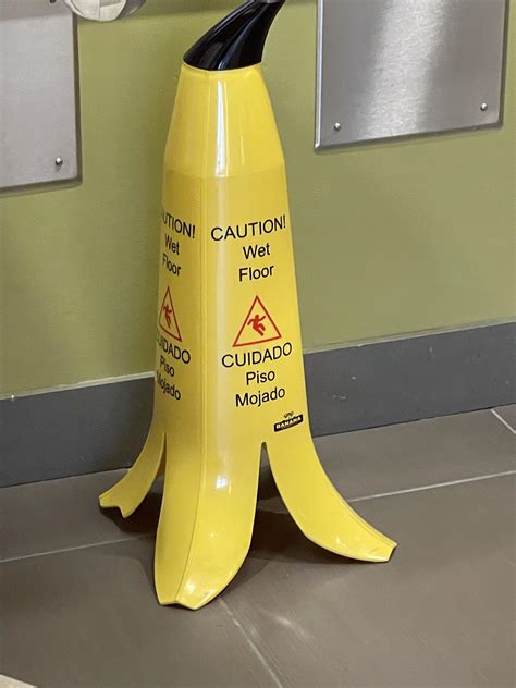 Peeled Banana Wet Floor Sign : r/signs