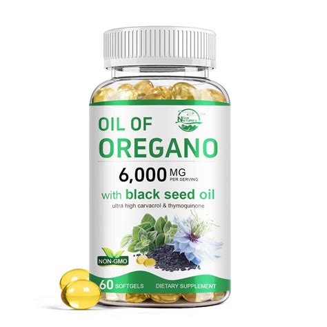 Amazon.com: Nature's live Oil of Oregano with Black Seed Oil, 2 in 1 ...