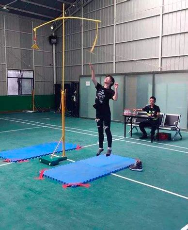 纵跳摸高杆成人弹跳训练器材公务员体测摸高器篮球跳高测试摸高架-阿里巴巴