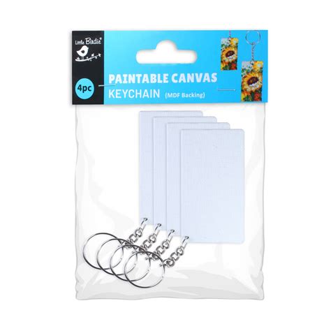 Paintable MDF Canvas Keychain 1.5 X 3 Inch 2mm Thick 4Pc – Itsy Bitsy