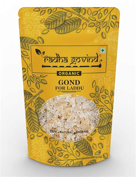 Radha Govind Organic Gond for Laddu Making & Sweets | Acacia Edible Gum ...