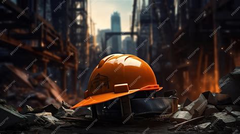 Premium AI Image | Construction helmets and blueprints on the table