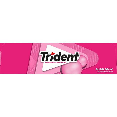 Trident Bubblegum Sugar Free Gum 12 Packs of 14 Pieces (168 Total ...