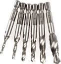 AS TOOL CENTER Combination Drill Tap Bit Set 6pcs Drill Tap Bits Metric ...