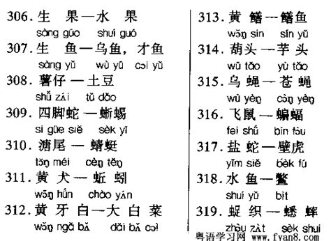 粤语惯用口语字词第11页--粤语学习网
