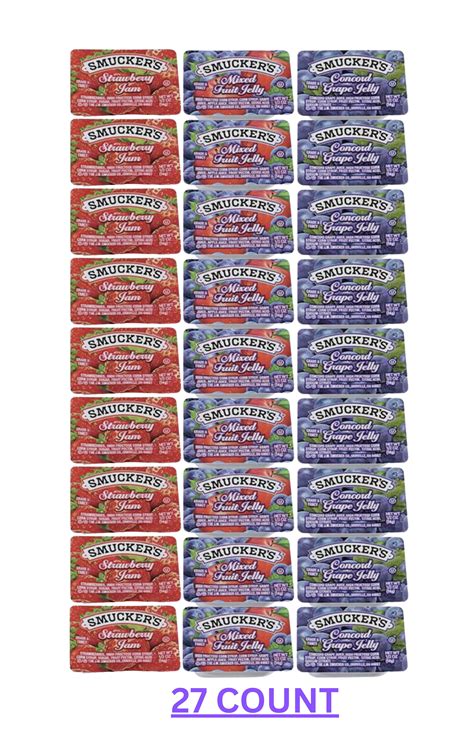 Smucker's Strawberry Jam, Mixed Fruit & Concord Grape Jelly Assortment ...