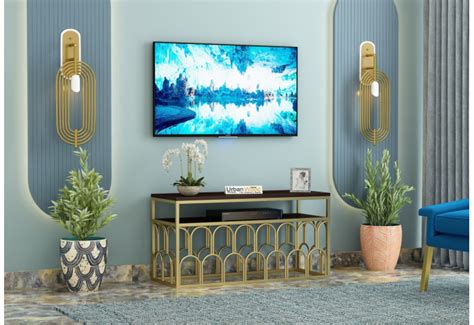 Buy Retro TV Unit (Walnut Finish) Online in India | UrbanWood