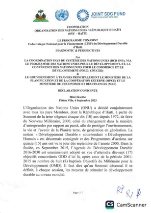 CINF - Déclaration conjointe clôture et perspectives | Programme des ...