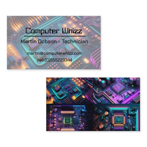 Computer Repair Business Card Design 的图像结果