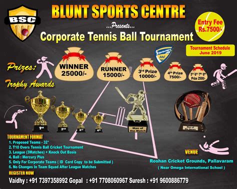 Corporatetournament List In Chennai