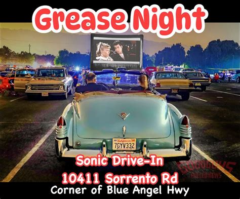 Grease Night : September Cruise-In , Sonic Drive-In (10411 Sorrento ...