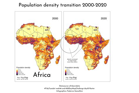 Population Density Map Of Africa