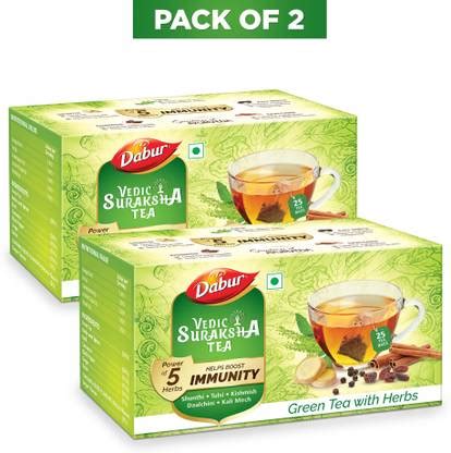 Dabur Vedic Suraksha Green Tea Bags Box Price in India - Buy Dabur ...