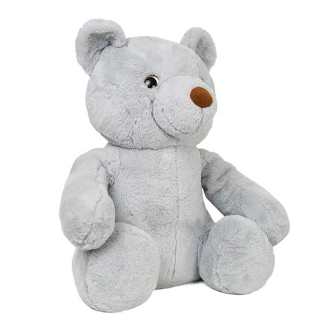 FuzzBuzz Plush Stuffed Bear Toy Grey 12M