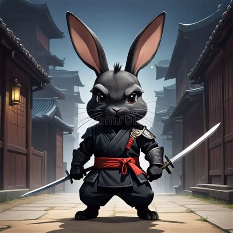 Ninja Rabbit Ai Generated Image Stock Illustration - Illustration of ...
