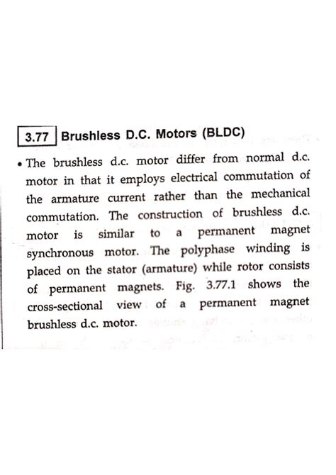BLDC Motors: Characteristics, Types, and Advantages - Studocu