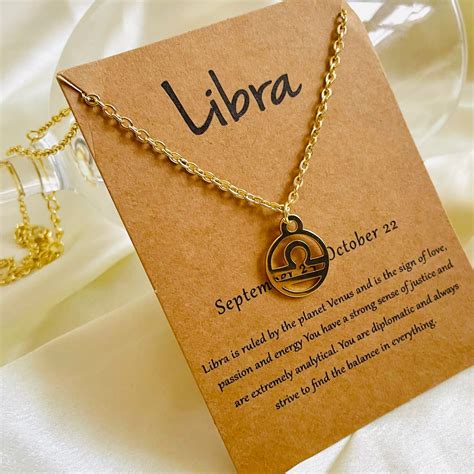 Salve Zodiac Sign Libra Pendant Necklace