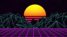 Gaming Neon Wallpaper by Digital Retro Sunset 80xx Gaming Neon Background Stock Gaming Neon Wallpaper