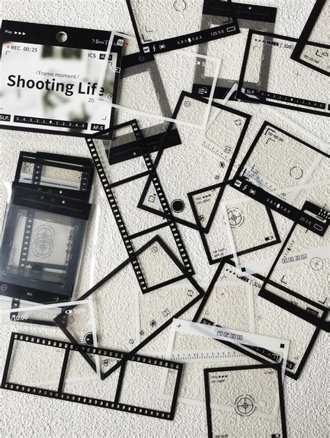 1pack/20pcs Black & White Film Photography Frame Diy Stickers Back To ...