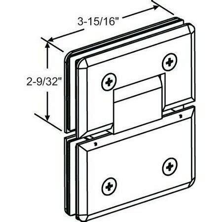 Strybuc Solid Brass Shower Hinge HD 22-270BNK | Zoro