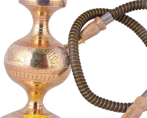 Shiv Shakti Arts® Hand Crafted Brass Hookah Mughal Design with Pipe fo ...