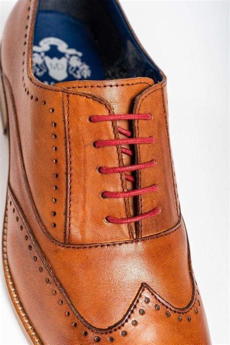 Marc Darcy | Marc Darcy Carson Tan Wingtip Oxford Brogue Shoes ...