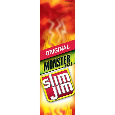 Amazon.com : Slim Jim Monster Smoked Meat Sticks, Original, Packed with ...