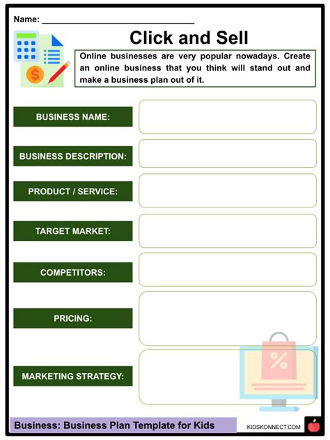 Business Plan Template for Kids 的图像结果