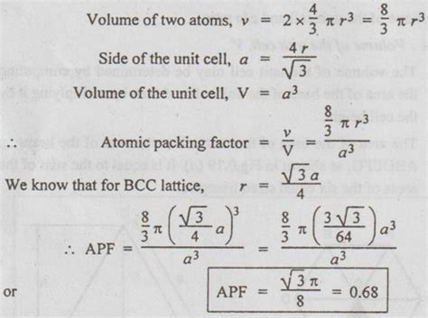 Atomic Packing Factor (APF) - Definition, Formula, Calculation ...