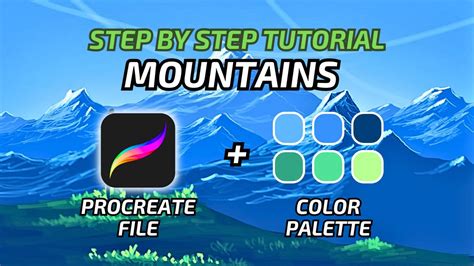 Procreate Landscape Tutorial Mountains 的图像结果