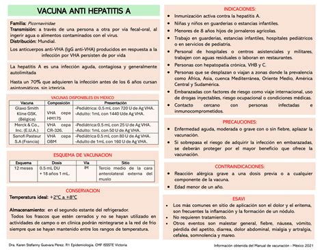 ficha informativa Vacuna Anti Hepatitits A | PDF