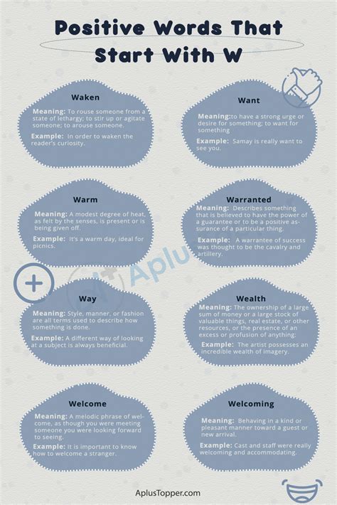 Positive Words That Start With W | List of Positive Words Starting With ...
