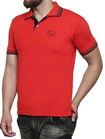 Buy Grand Bear Cotton Stylish Contrast Collor Polo Tshirt for Men at ...