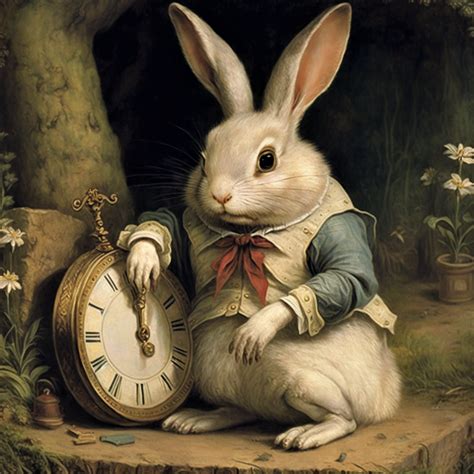 Download Ai Generated, White Rabbit, Clock. Royalty-Free Stock ...