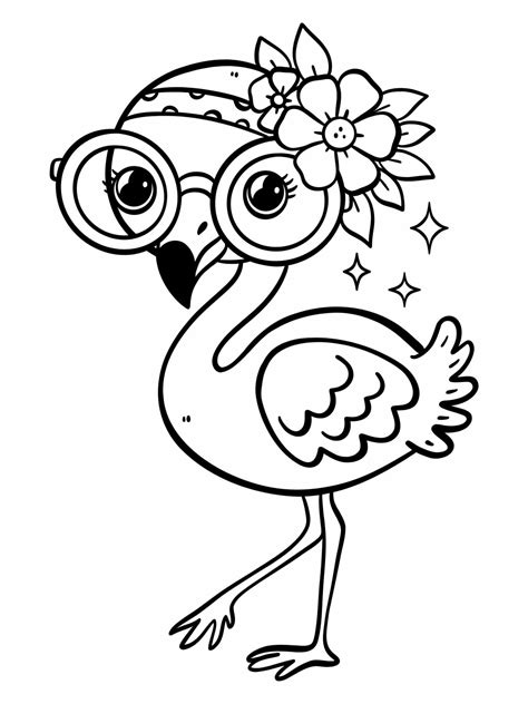 30+ free flamingo coloring pages for kids - Coloringpagesforkids.net