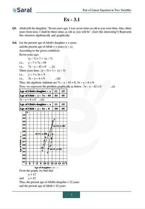 NCERT Solutions for Class 10 Maths chapter 3 - Pair of Linear Equations ...