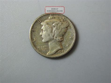 1941 - D Mercury Dime United States Coin F
