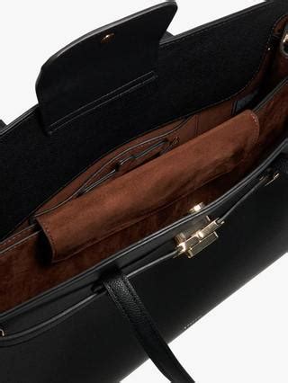 Dune London Define Leather Tote Bag, Black