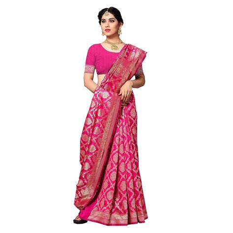 Sidhidata Textile Women's Kanjivaram Banarasi Jacquard Silk Saree With ...